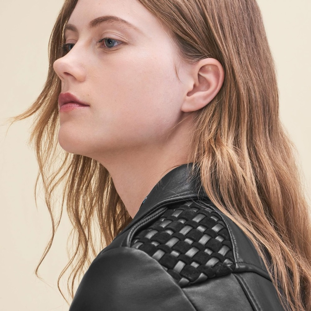 Maje Madone Leather Jacket